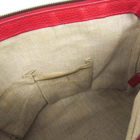 Gucci Interlocking G 449659 Women's Leather Handbag,Shoulder Bag Red Color - Picture 12 of 15
